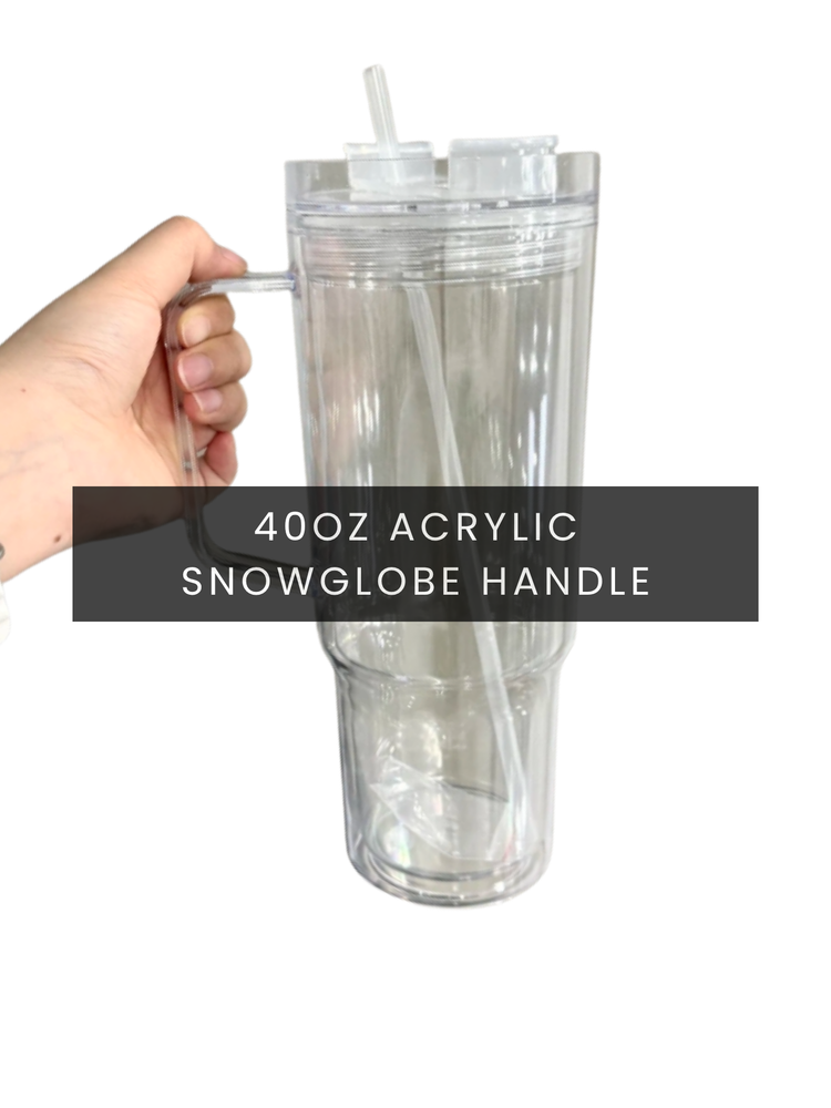40oz Acrylic Snowglobe Handle